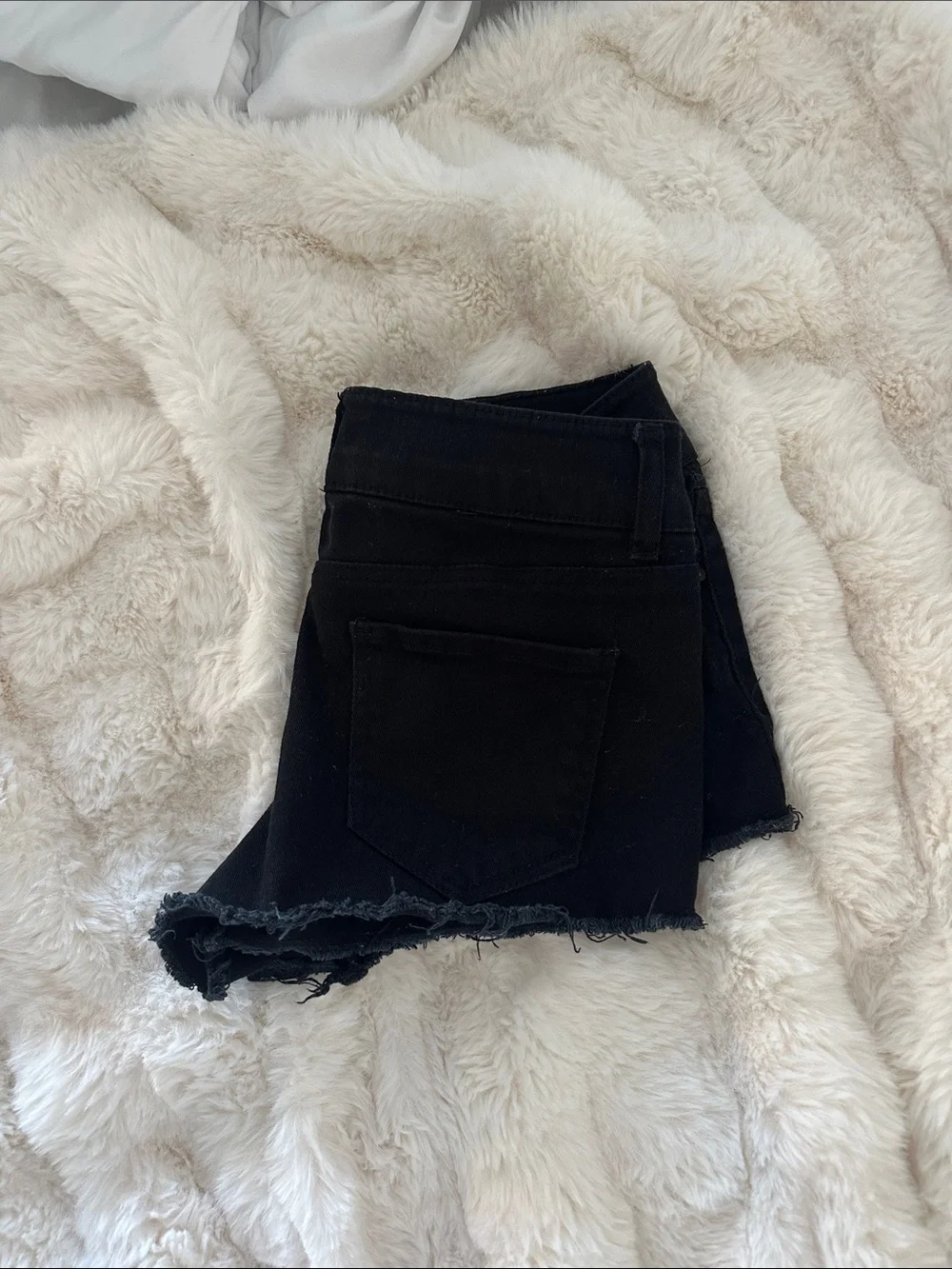Refuge Black Low Waisted Denim Shorts